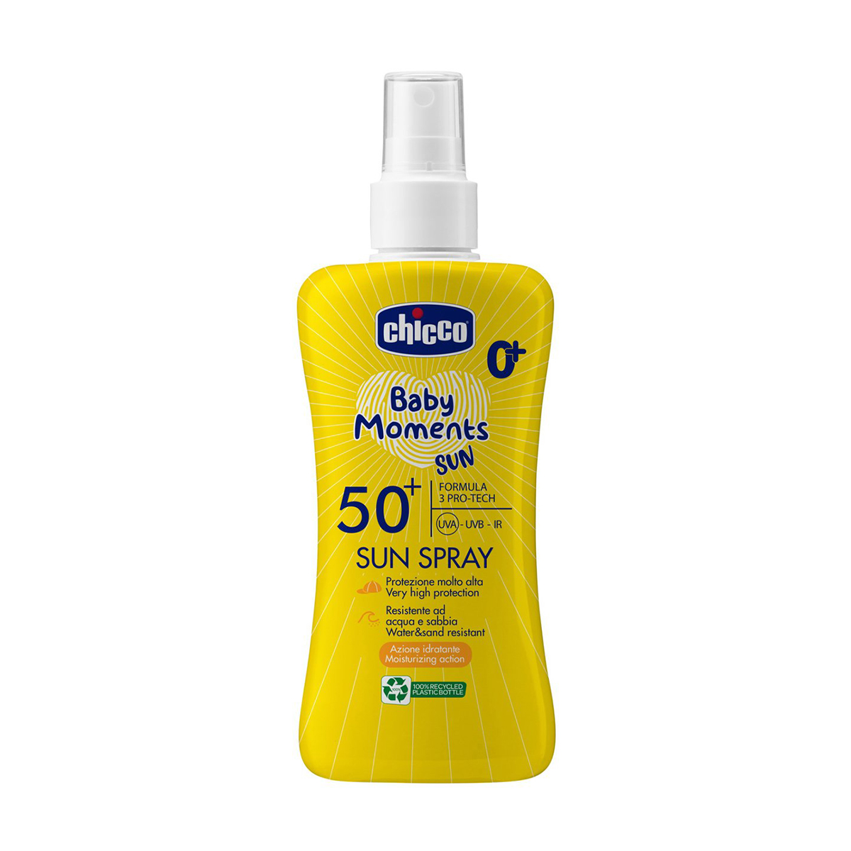 Дитяче сонцезахисне молочко-спрей Chicco Baby Moments Sun Spray SPF 50+, 150 мл
