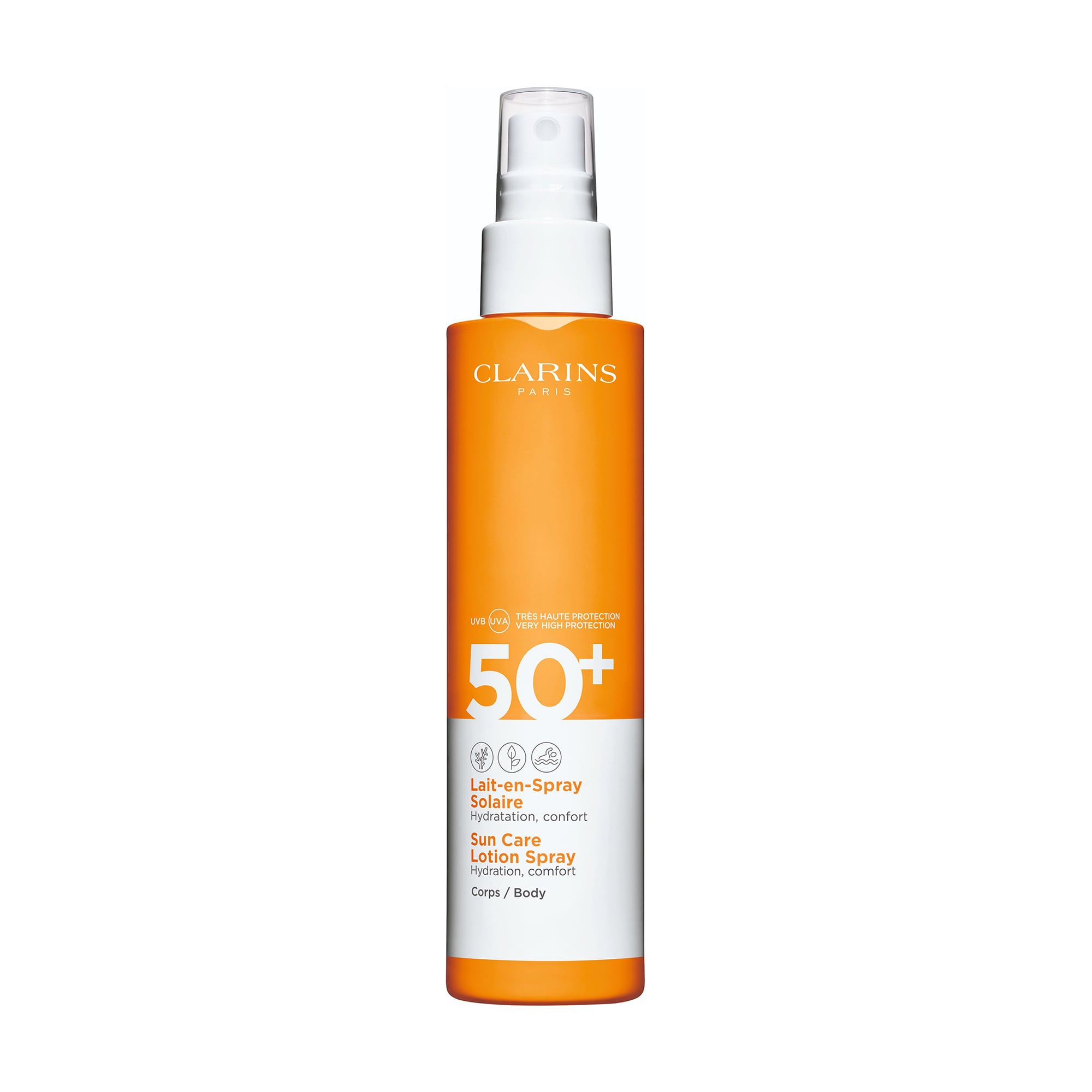 Сонцезахисне молочко-спрей для тіла Clarins Sun Care Lotion Spray Body SPF 50+, 150 мл
